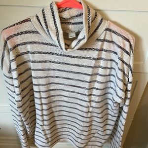 J. Crew womens striped shirt turtle neck sweater